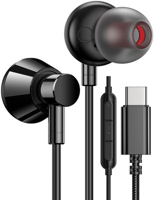 USB C Headphones, USB Type C Earphone Stereo in-Ear Earbuds