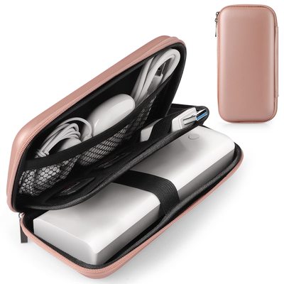 iMangoo Small Electronics Organizers Travel Case Rose Gold